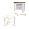 thumbnail image 4 of FM FURNITURE Ensemble de Cuisine Moderne 2 Pcs en Bois Manufacturé Blanc/noyer, 4 of 10