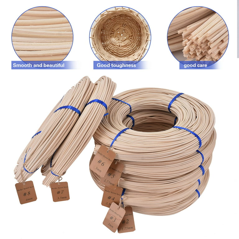 Basket Round Reed #7 3.5mm 1-Pound Coil Basket Weaving Cane for Chair  Making and Wicker Weaving DIY Furniture Making Supplies