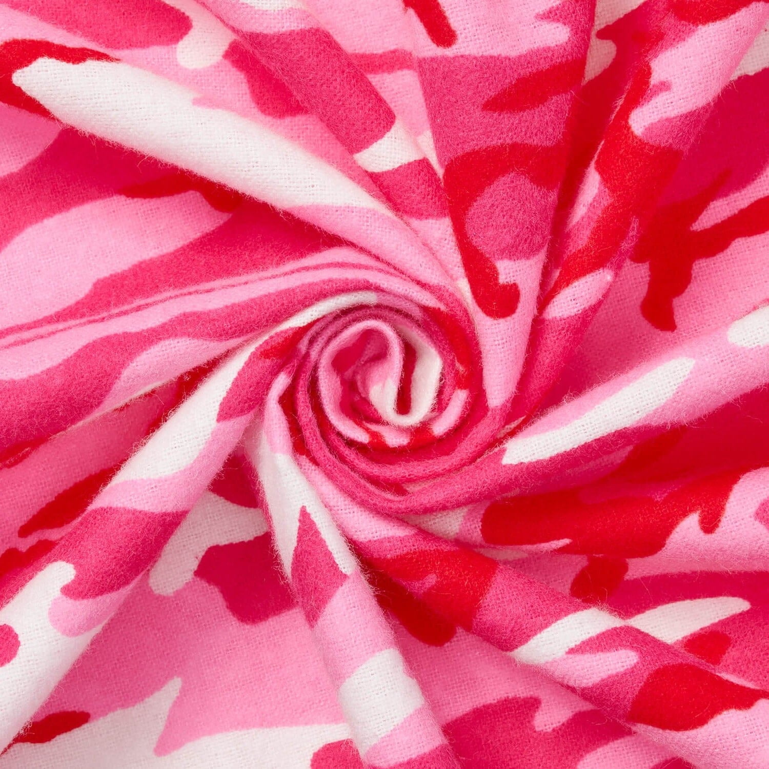 Cotton Flannel Fabric Camouflage Printed Hypoallergenic Lightweight Brushed By The Yard For Sewing Apparel, Accessories, & Décor - Pink (5 Yards)