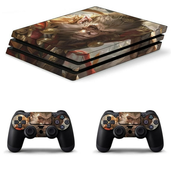 Decal Skin for PS4 Slim / PS4 Pro / PS4, Whole Body Vinyl Sticker Cover for Playstation 4 Console and Controller (Wukong)