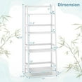 thumbnail image 3 of Costway Multifunctional 4 Shelf Bamboo Bookcase Ladder Plant Flower Stand Rack Storage White, 3 of 9