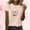Beige, variant on EchfiProm T shirts for Women Valentine Day Graphic Tee Valentine Summer Bow Print Ladies Shirts Cute