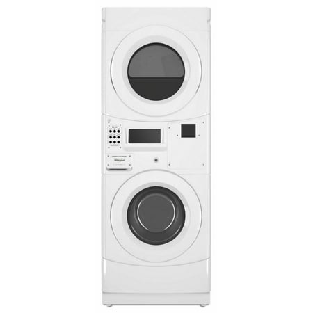 Whirlpool - 3.1 Cu. Ft. Front Load Washer and 6.7 Cu. Ft. Gas Dryer with Space Saving Configuration - White