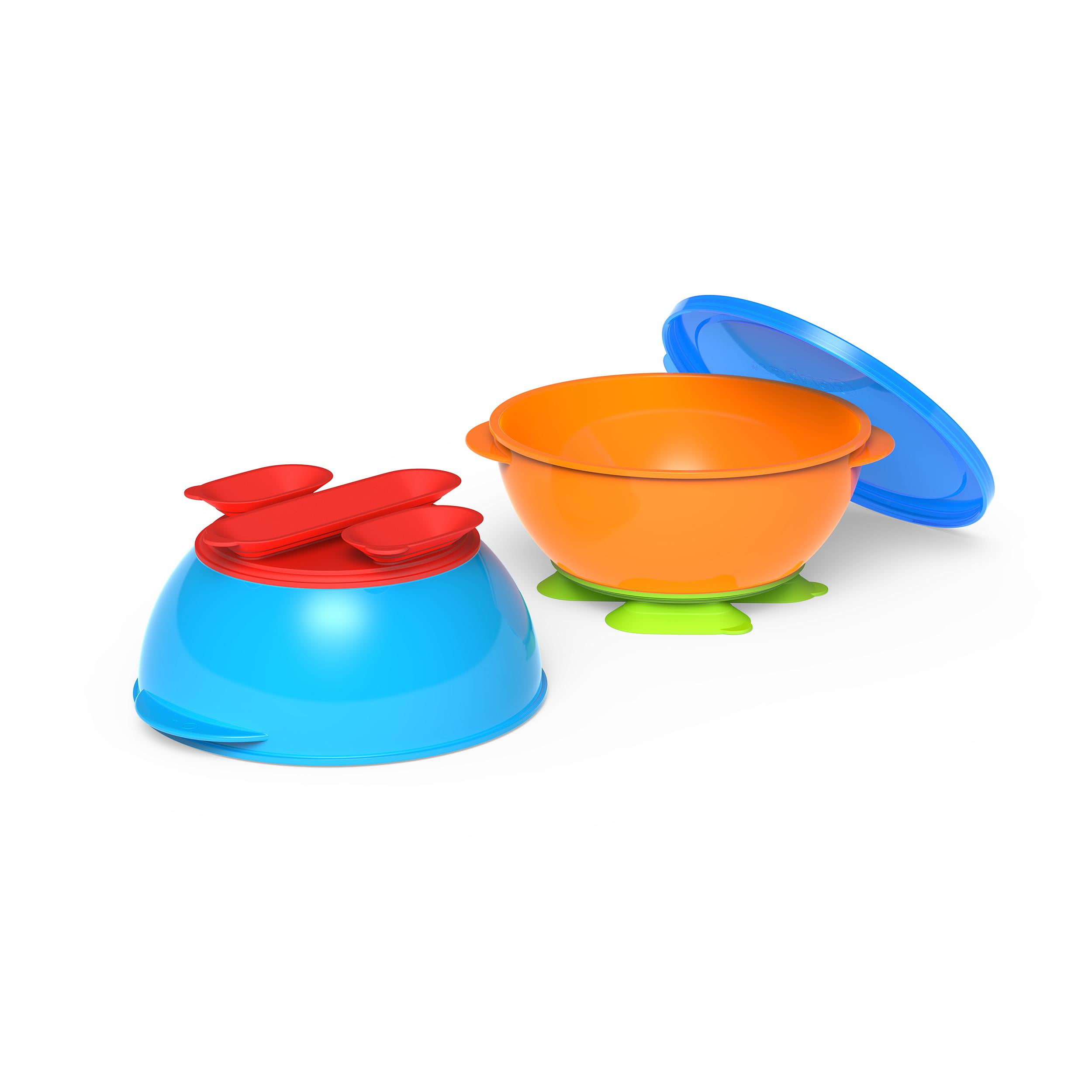 NUK First Essentials Tri-Suction Bowls, 2pk, Assorted Colors