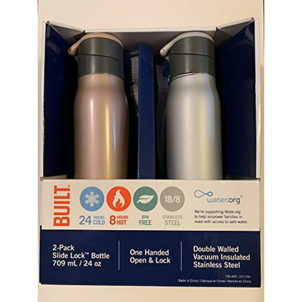 Built NY Double Walled Vacuum Insulated Stainless Steel Slide Lock