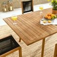 thumbnail image 5 of Vienna 7-Piece Dining Set with Armless Chairs in Natural Black, 5 of 10
