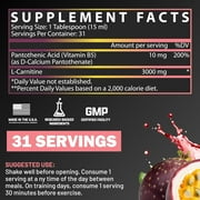 Nutrex Research L-Carnitine 3000 | مشروب تمرين مجاني منشط L Carnitine | يحول الدهون إلى طاقة ويدعم تعافي العضلات للرجال والنساء | Passionfruit Guava