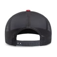 thumbnail image 5 of Pacific Headwear 104C Trucker Snapback Cap-Heather Grey/Lt Charcoal/Varsity-One Size, 5 of 8