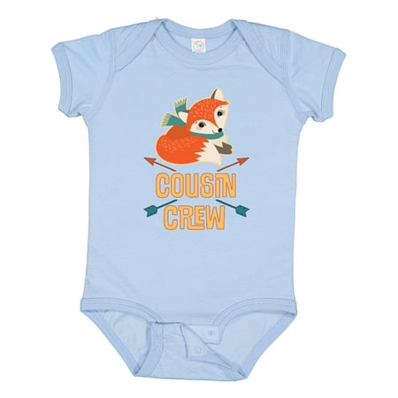 

Inktastic Cousin Crew Outfit Fox Gift Baby Boy or Baby Girl Bodysuit