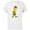White, variant on The Simpsons Bart Simpson Elf Bart Holiday - Short Sleeve Cotton T-Shirt for Adults - Customized-Natural