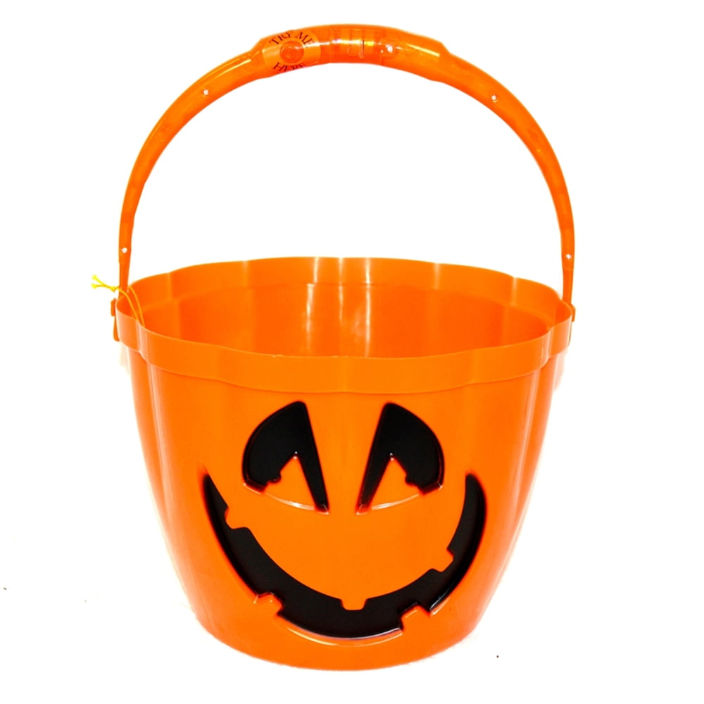 Pumpkin Bucket with Lights