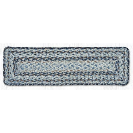 Earth Rug 39-9-119 27 x 8.25 in. C-9-119 Denim Braided Rectangle Stair Tread Mat