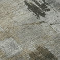 thumbnail image 2 of HomeRoots 678004 9 x 12 ft. Gray Brown & Ivory Abstract Transitional Washable Machine Made Rectangle Area Rug with UV Protection, 2 of 7