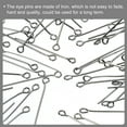 thumbnail image 5 of Uxcell 100Pcs Eye Pins Jewelry Findings Eye Pins 60mm Iron Eye Pins for Jewelry Making 21 Gauge Dark Gray, 5 of 6