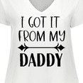 thumbnail image 4 of Inktastic I Got It From My Daddy Women's Plus Size V-Neck T-Shirt, 4 of 5