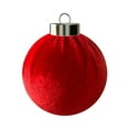 thumbnail image 2 of 12 Pack Velvet Christmas Ball Ornaments Flocked Christmas Tree Hanging Ornaments Shatterproof Flocked Decorative Balls for Xmas Tree Decorations 2.4IN B, 2 of 9