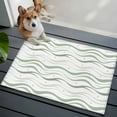 thumbnail image 4 of Sage Green Stripes Bathroom Rug Washable 2x3 Entryway Rug Non Slip Modern Simple Gradient Waves Lines Front Door Mat Low Pile Indoor Doormat Throw Floor Carpet for Kitchen Bedroom Entrance, 4 of 8
