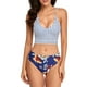 thumbnail image 1 of Nuevo traje de baño dividido para mujer Traje de baño sexy con estampado de rayas informales Fridja  nalpqowj19445, 1 of 8