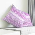 thumbnail image 3 of Purple Pink Boho Pillow Covers 24x24 Inch Decorative Throw Pillow Cover, Vintage Ethnic Tribe Abstract Art Sofa Pillowcases Accent Cushion Case Home Decor Bedroom Living Room, 3 of 6