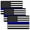 black white blue, variant on 3PC Reflective Thin Line American Flag Sticker - 5x3 Inches - Blue Green and Red Line Decal - US Flag Decals - USA Support Police Military and Firefighter Officers Troops Car Truck Automotive Bumper