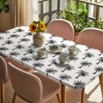 thumbnail image 3 of Palm Tree Table Cloths for 5 Foot Rectangle Tables, Farmhouse Summer Botanical Green Tropical Plants Patio Waterproof Elastic Fitted Tablecloths, Washable Rectangular Table Cover for Camping, 3 of 8