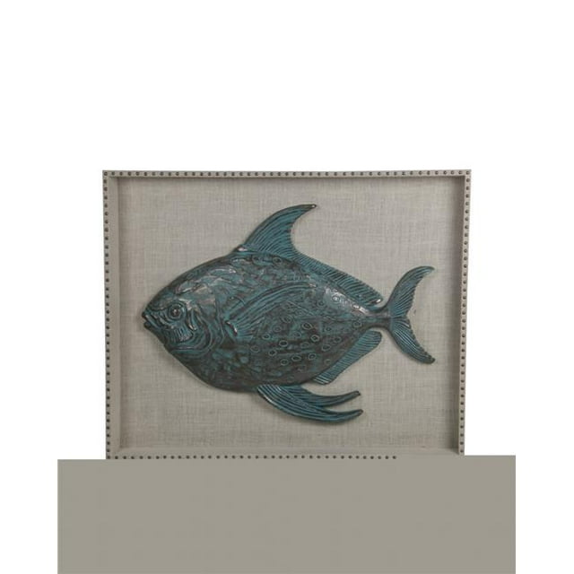 30 x 4 x 36 in. Résine Murale Pendaison de Poisson