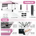 thumbnail image 3 of Costway 10'x17.6' Outdoor Instant Pop-up Canopy Tent Dual Half Awnings Adjust Patio Pink, 3 of 8