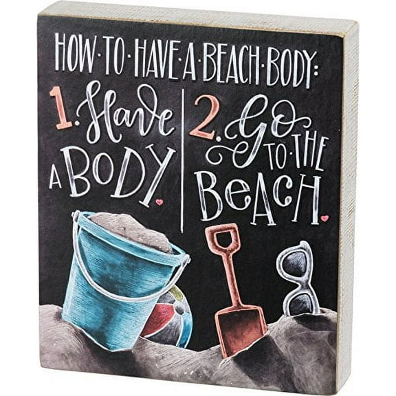 Primitives By Kathy How To Have A Beach Body Box Sign 8 X 9.5
