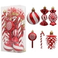 thumbnail image 2 of 13 piezas de bolas de caramelo navideñas colgantes, decoración navideña, regalos navideños, bolas, regalo de Año Nuevo para el hogar, suministros navideños, 2 of 5