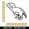 thumbnail image 2 of Sad Tyrannosaurus Rex Dinosaur Self-Inking Rubber Stamp Ink Stamper - Black Ink - Large 1-1/2 Inch, 2 of 7