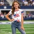 thumbnail image 4 of ITSAME American Flag T-Shirts for Girls, 4th of July Crewneck Short Sleeve Kids Patriotic Independence Day Tops White Size 7-8T, 4 of 6