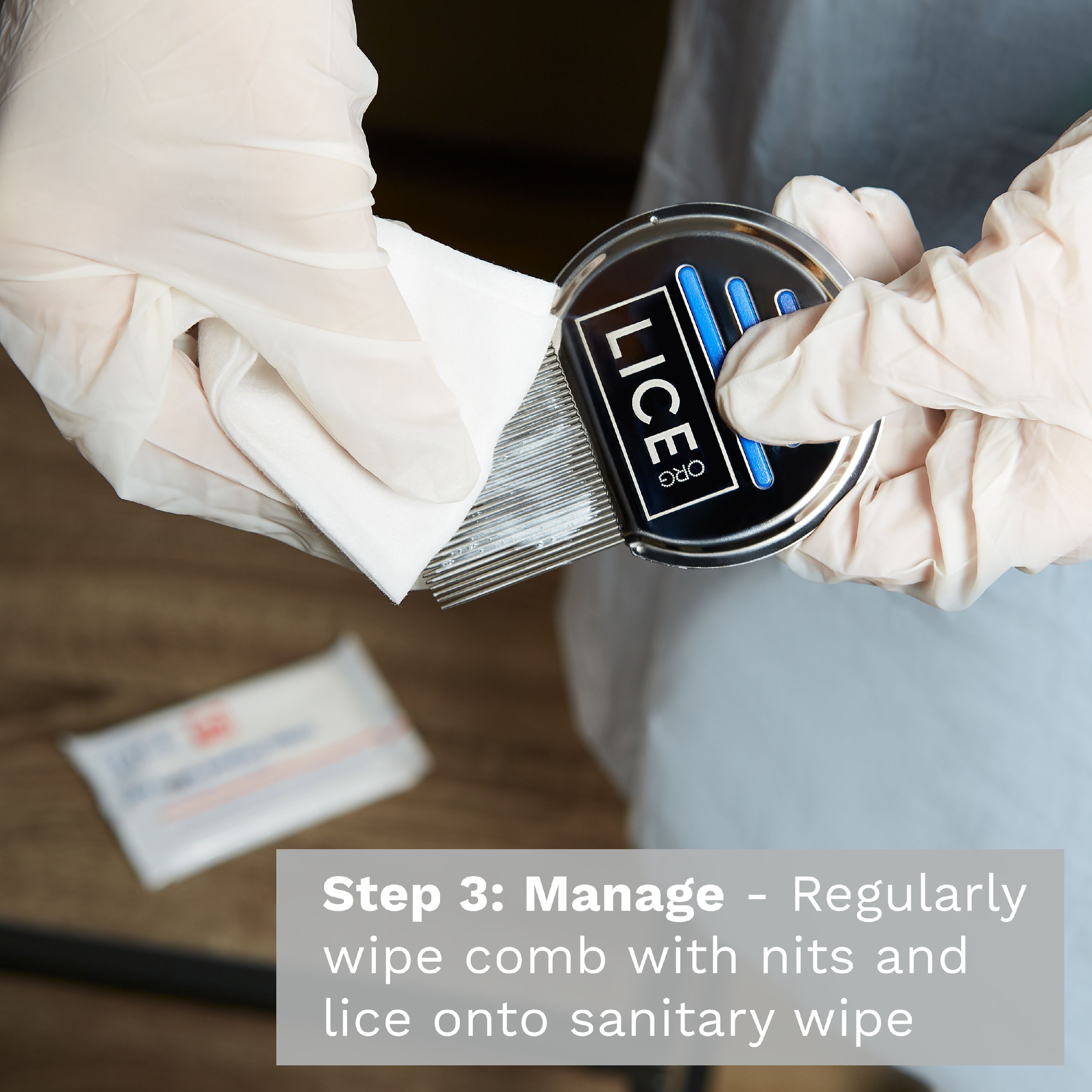 Official Lice Org Lice Comb With Resealable Package Stainless