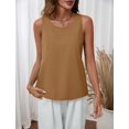 thumbnail image 4 of Womens Tank Tops Crewneck Linen Style Sleeveless Lightweight Spring Daily Layering Casual Tank Shirts Womens Tops, 4 of 6