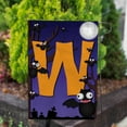 thumbnail image 3 of America Forever Monogram Halloween Bat Garden Flag 12.5 x 18 inches Letter W Double Sided Small Flags for Outside, Holiday Party Yard Outdoor Halloween Horror Nights Flag, 3 of 6
