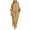 Khaki, variant on Women's Round Neck Batwing Sleeve Maxi Dress, Loose Fit Casual Caftan Dress with Pockets, Summer Beach Dress for Women