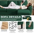 thumbnail image 5 of Jarenie Revamp Green Chaise, Minimalist Sectional Sofas for Living Room, Office, Apartment, Studio, 5 of 8