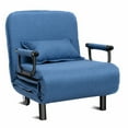 thumbnail image 4 of Patiojoy Folding Sofa Bed Sleeper Armchair Lounge Couch 5 Position Home Furniture Blue, 4 of 6