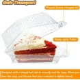 thumbnail image 4 of NOGIS 100Pcs Pie Container with Lid Clear Cake Slice Container Plastic Medium Dome Hinged Lid Cheesecake Container, Pie Dessert, Food Box, Packaging for Home, Bakery and Cafe Business（Triangle）, 4 of 7