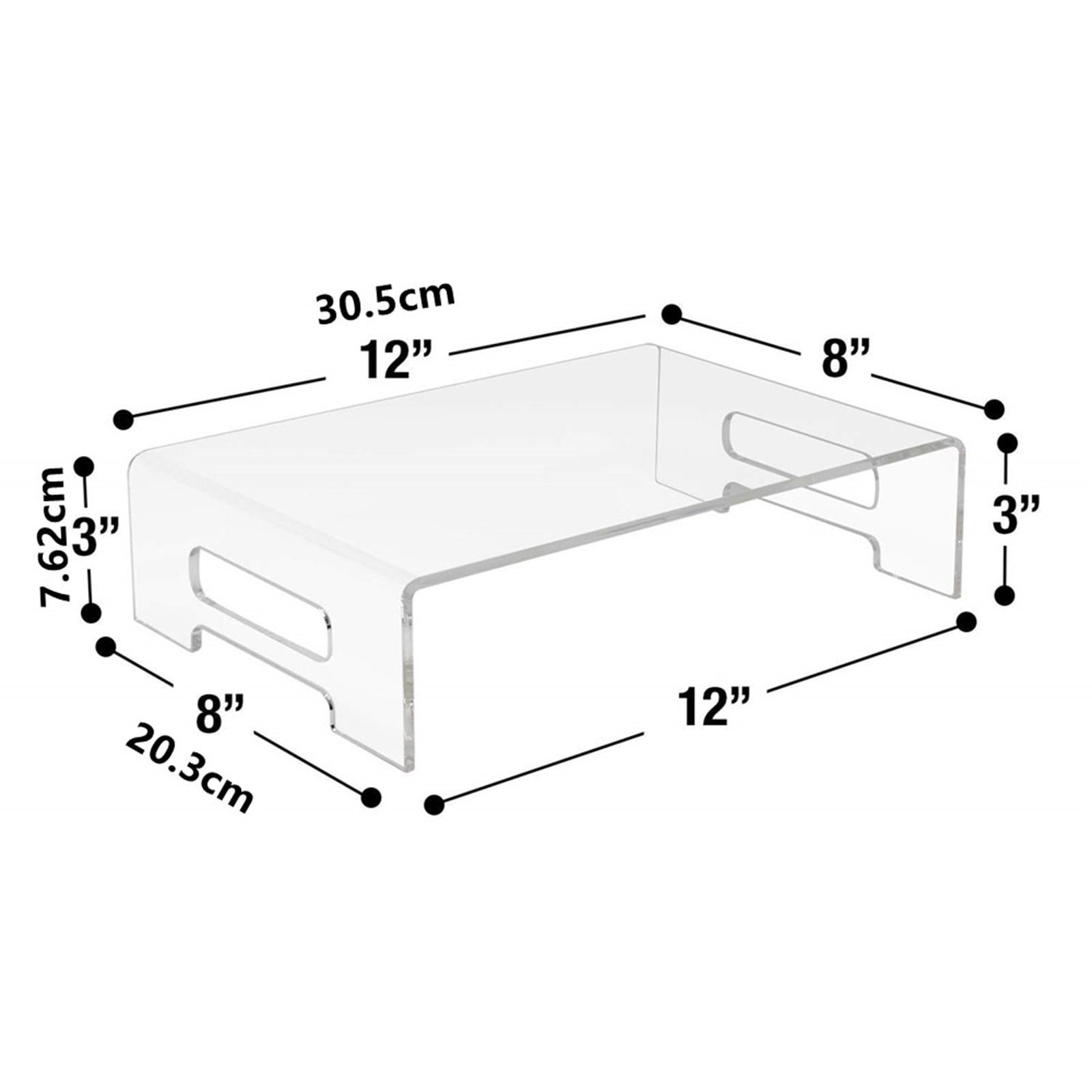 Acrylic Monitor Stand Computer Riser Storage Support Rack, , TV Screen Stand, Showcase Fixtures, Food Display Riser