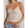 thumbnail image 3 of PINKMSTYLE Débardeurs Basiques pour Femmes à Encolure Dégagée Doublée Débardeurs Ajustables d'Été Sans Manches, 3 of 7