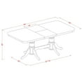 thumbnail image 4 of East West Furniture Napoleon Wood Dining Table in Saddle Brown, 4 of 4