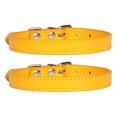 thumbnail image 1 of Bienvenido Collares de cuero para cachorros, collares ajustables para perros grandes, medianos y pequeños, collar multicolor para mascotas, 1 of 5