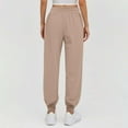 thumbnail image 5 of Tianiyouqing Women's Oversized Elastic Bottom Sweatpant High Waisted Drawstring Elastic Waist Relaxed-Fit Long Pants Summer Fleece Lined Lightweight Jogging Trousers Camel S, 5 of 6
