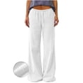 thumbnail image 5 of Sunnin Women Corduroy Straight Leg Pants Drawstring Elastic Waist Casual Loose Lounge Pants with Pockets, 5 of 7