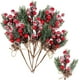thumbnail image 3 of Adornos navideños, ramas navideñas artificiales, manualidades, ramas navideñas artificiales para Navidad, decoración interior y exterior, paquete combinado de 10 ramas de pino., 3 of 7