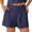 v#26Blue110, variant on Rggeeun Women'S Shorts Solid Color Elastic High Waist Knit Soft Lightweight Loose Fit For Summer Party Aesthetics Hot Pants,Blue,L