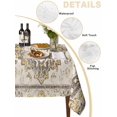 thumbnail image 3 of Beige Vintage Boho Tablecloth Rectangle Table Cloths 54x108, Waterproof Tablecloth Outdoor Table Cloth, Ethnic Tribal Geometric Abstract Washable Table Cover for Kitchen Dinning Party, 3 of 8