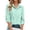 Mint Green, variant on Outfmvch Button Down Shirts for Women Solid Color Business Button Down Shirt Polo Short Sleeve Shirts Linen Shirts for Women Linen Cotton Shirts Tops for Women Gauze Shirt Shirts for Women Green L