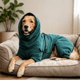 thumbnail image 6 of Warm Winter Fleece Dog Turtleneck Coat, Cozy Adjustable Pet Jacket Vest for Indoor Outdoor Use, Outfit for Large XL to XXXXXL Dogs, 6 of 6