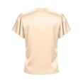 thumbnail image 6 of Vekome Womens Blouses Plus Size Plus Size Short Sleeve T Shirts V Neck Casual Pullover Satin Solid Color Summer Tops, 6 of 7